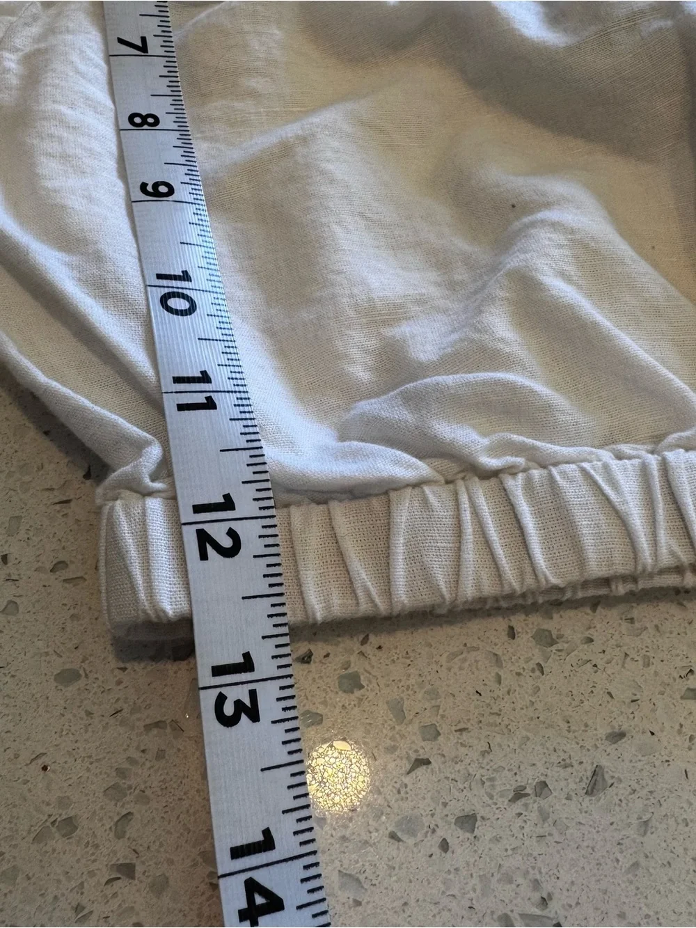 Les Coyotes de Paris Philene White Cotton Linen Puff Sleeve Crop Top Size 16